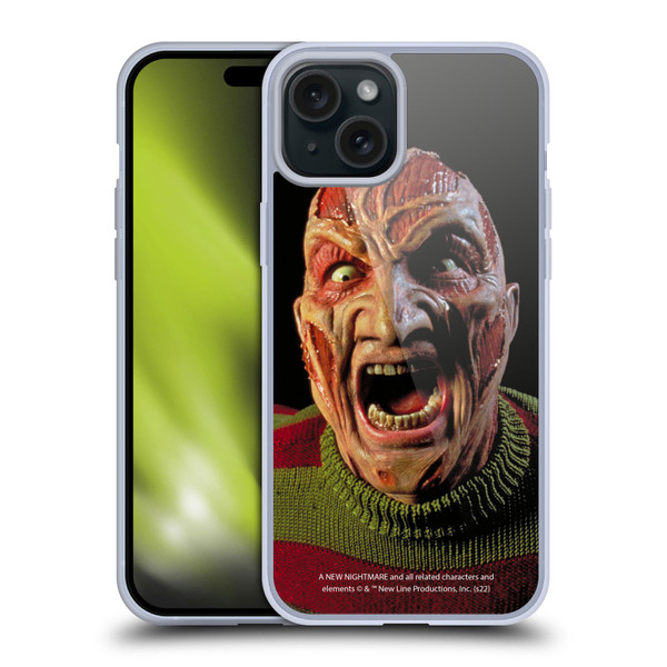 A Nightmare On Elm Street: New Nightmare Graphics Freddy Soft Gel Case for Apple iPhone 15 Plus