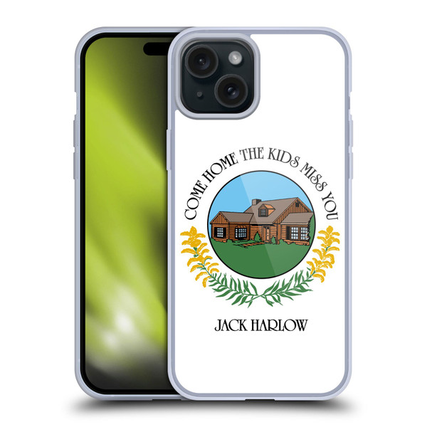 Jack Harlow Graphics Come Home Badge Soft Gel Case for Apple iPhone 15 Plus