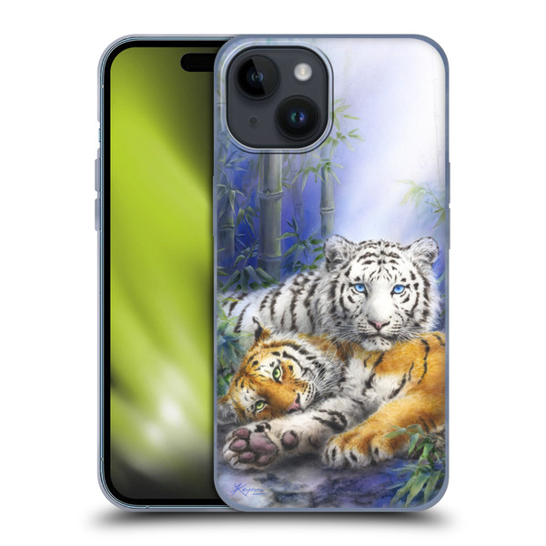 Kayomi Harai Animals And Fantasy Asian Tiger Couple Soft Gel Case for Apple iPhone 15