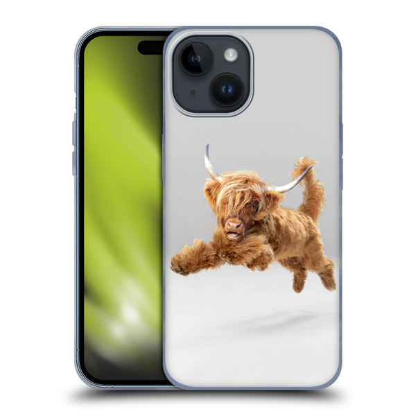 Pixelmated Animals Surreal Pets Highland Pup Soft Gel Case for Apple iPhone 15