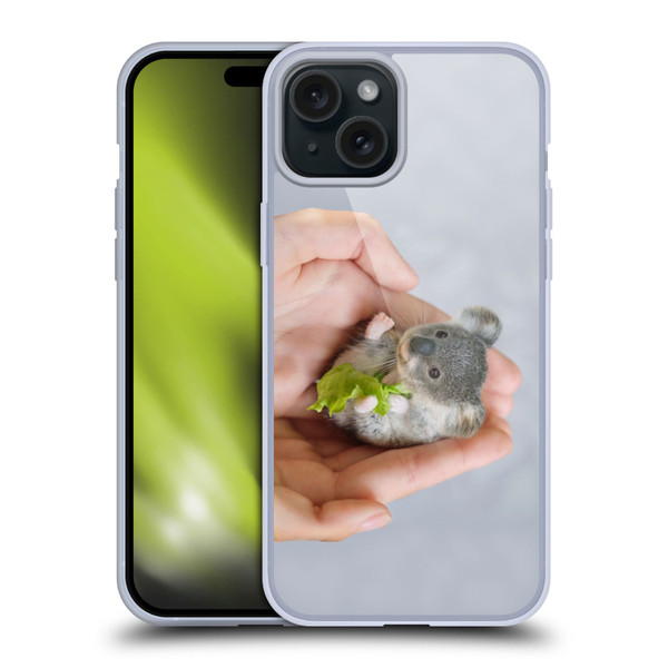 Pixelmated Animals Surreal Pets Baby Koala Soft Gel Case for Apple iPhone 15 Plus
