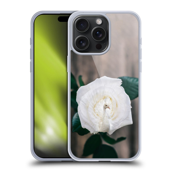 Pixelmated Animals Surreal Pets Peacock Rose Soft Gel Case for Apple iPhone 15 Pro Max