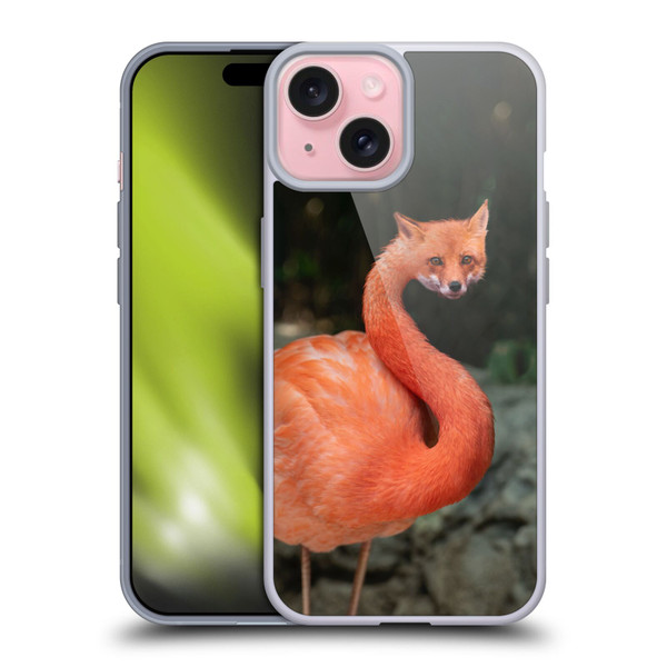 Pixelmated Animals Surreal Wildlife Foxmingo Soft Gel Case for Apple iPhone 15