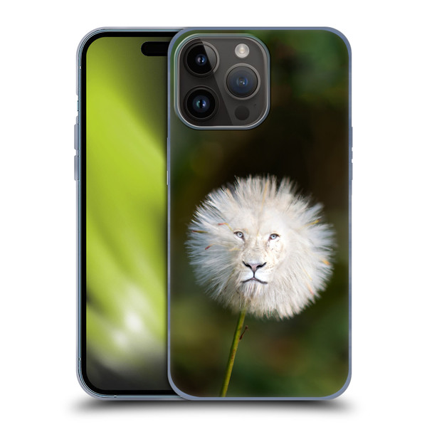 Pixelmated Animals Surreal Wildlife Dandelion Soft Gel Case for Apple iPhone 15 Pro Max