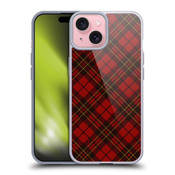PLdesign Christmas Red Tartan Soft Gel Case for Apple iPhone 15