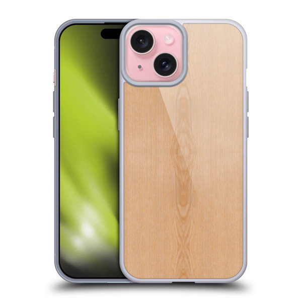 PLdesign Wood And Rust Prints Light Brown Grain Soft Gel Case for Apple iPhone 15