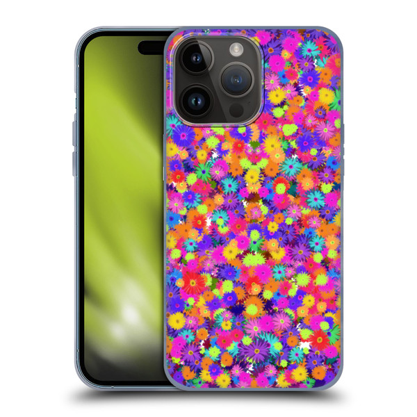 Grace Illustration Lovely Floral Daisies Soft Gel Case for Apple iPhone 15 Pro Max