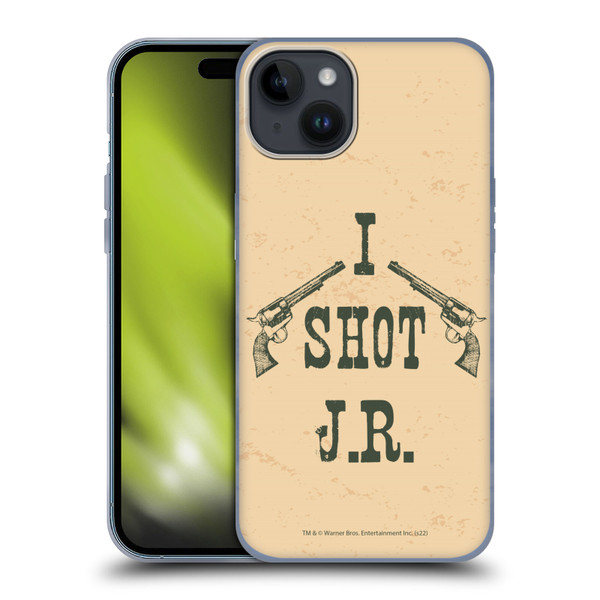 Dallas: Television Series Graphics Typography Soft Gel Case for Apple iPhone 15 Plus