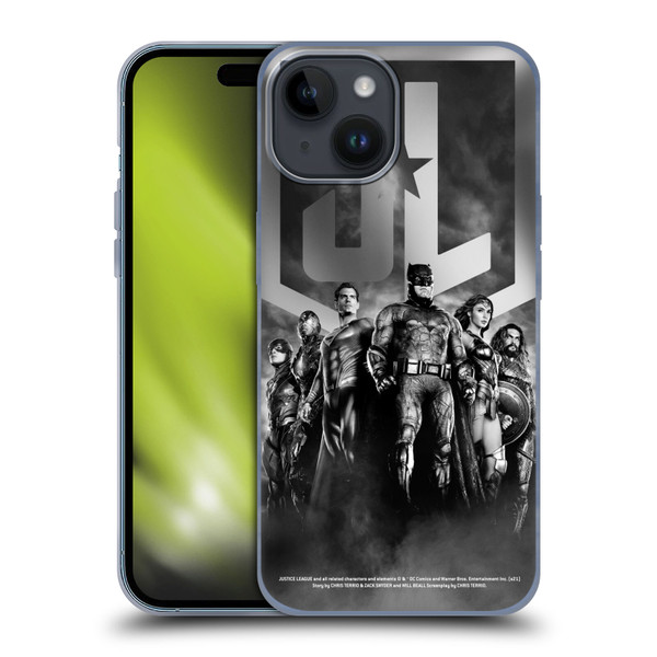 Zack Snyder's Justice League Snyder Cut Character Art Group Logo Soft Gel Case for Apple iPhone 15