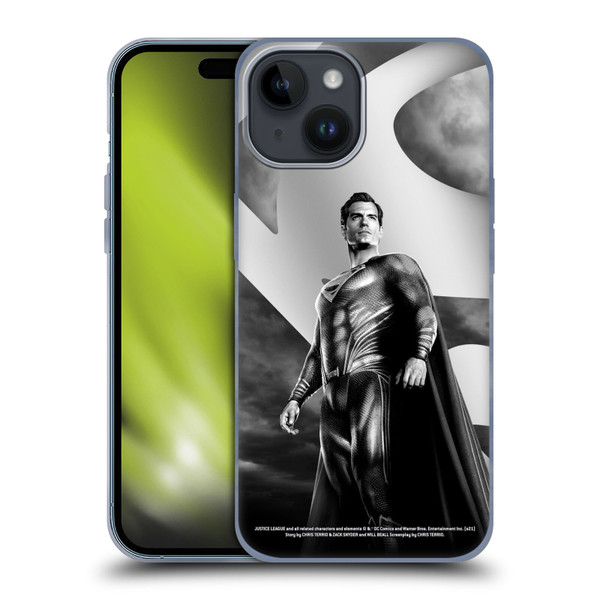 Zack Snyder's Justice League Snyder Cut Character Art Superman Soft Gel Case for Apple iPhone 15