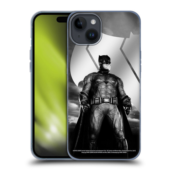 Zack Snyder's Justice League Snyder Cut Character Art Batman Soft Gel Case for Apple iPhone 15 Plus