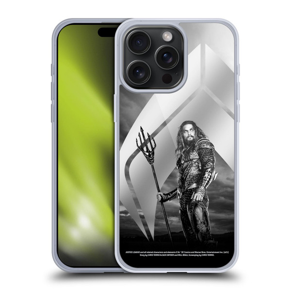 Zack Snyder's Justice League Snyder Cut Character Art Aquaman Soft Gel Case for Apple iPhone 15 Pro Max