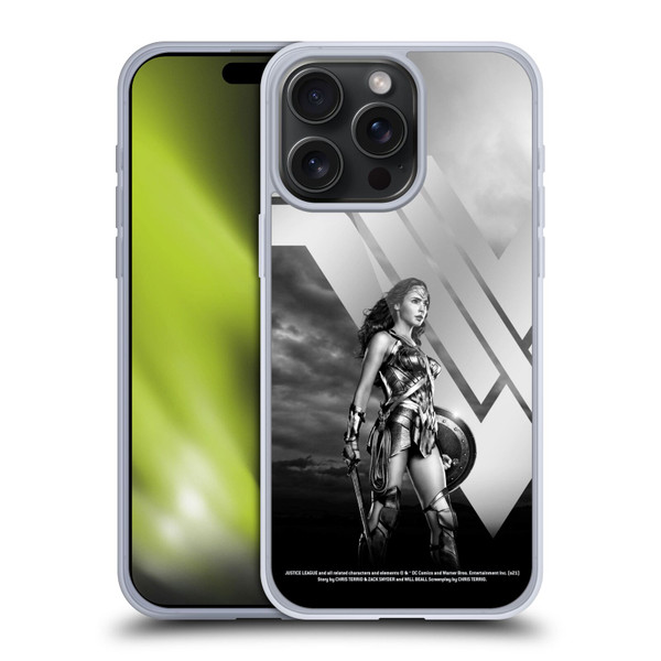 Zack Snyder's Justice League Snyder Cut Character Art Wonder Woman Soft Gel Case for Apple iPhone 15 Pro Max