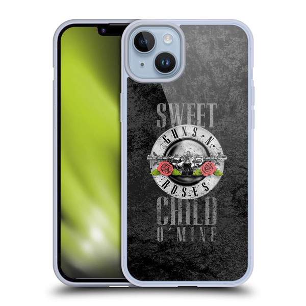 Guns N' Roses Vintage Sweet Child O' Mine Soft Gel Case for Apple iPhone 14 Plus