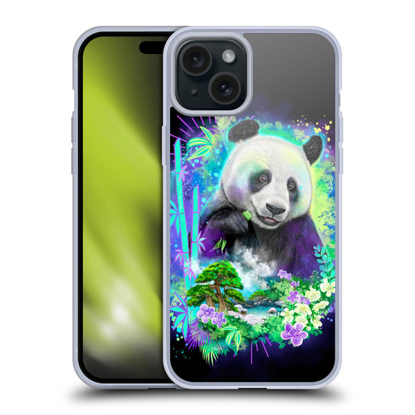 Sheena Pike Animals Rainbow Bamboo Panda Spirit Soft Gel Case for Apple iPhone 15 Plus