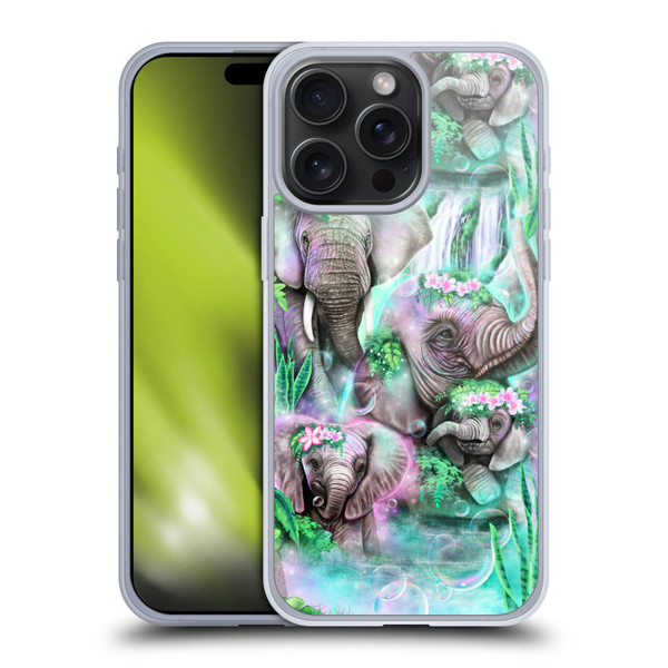 Sheena Pike Animals Daydream Elephants Lagoon Soft Gel Case for Apple iPhone 15 Pro Max