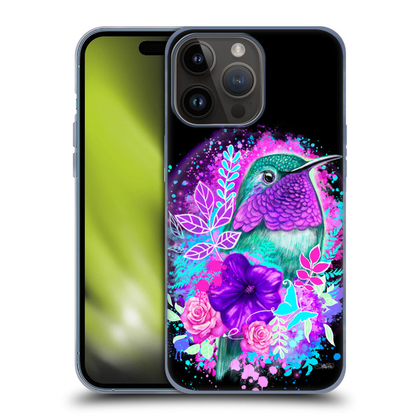 Sheena Pike Animals Purple Hummingbird Spirit Soft Gel Case for Apple iPhone 15 Pro Max