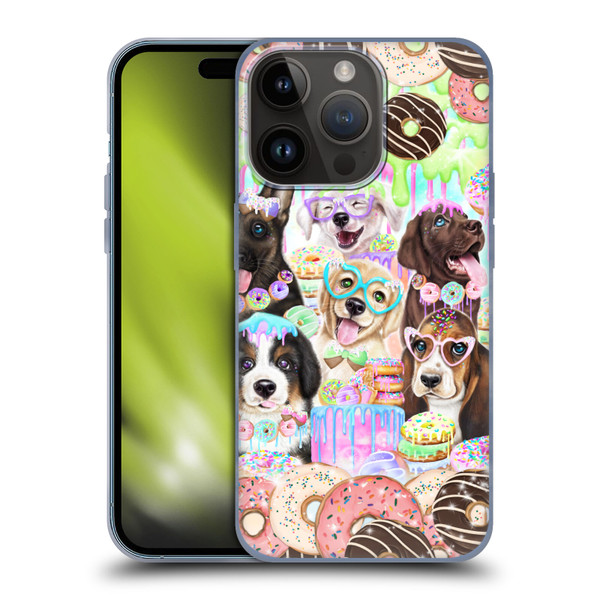 Sheena Pike Animals Puppy Dogs And Donuts Soft Gel Case for Apple iPhone 15 Pro