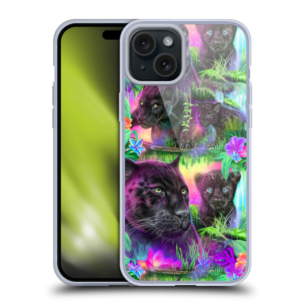 Sheena Pike Big Cats Daydream Panthers Soft Gel Case for Apple iPhone 15 Plus