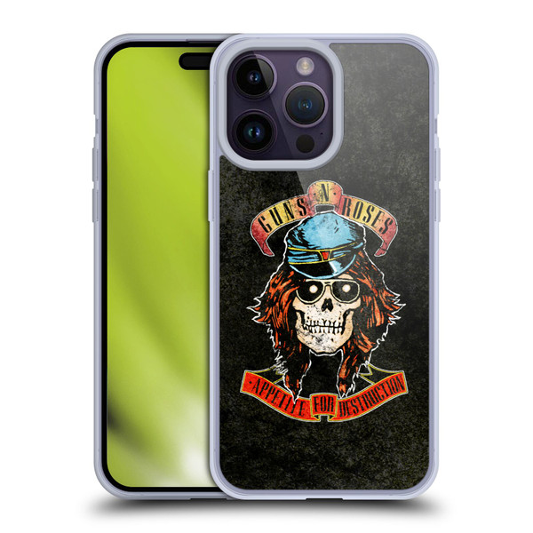 Guns N' Roses Vintage Rose Soft Gel Case for Apple iPhone 14 Pro Max