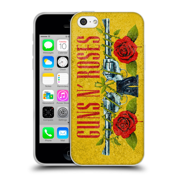 Guns N' Roses Vintage Pistols Soft Gel Case for Apple iPhone 5c