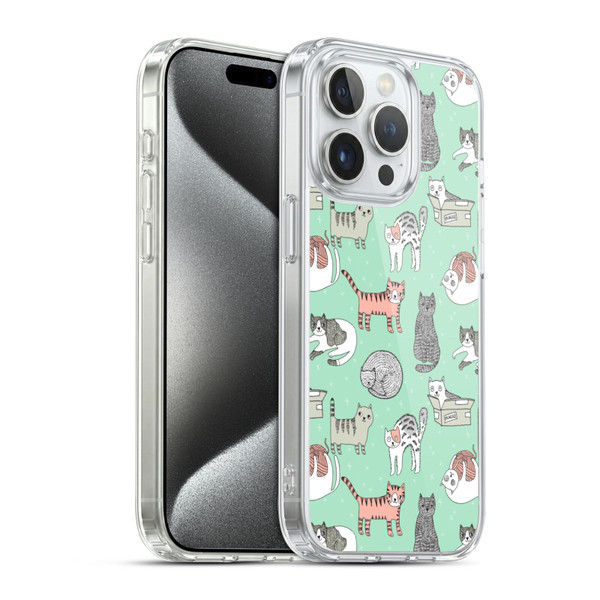 Andrea Lauren Design Animals Cats Soft Gel Case for Apple iPhone 15 Pro & MagSafe