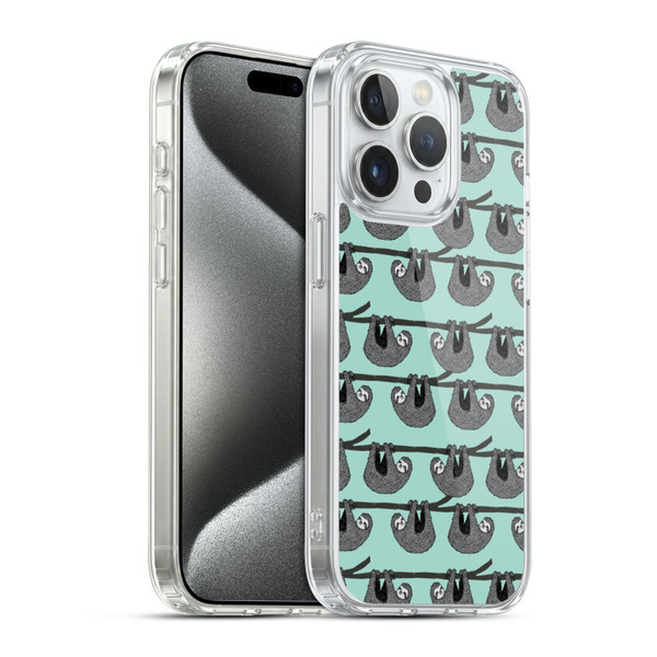 Andrea Lauren Design Animals Sloth Soft Gel Case for Apple iPhone 15 Pro & MagSafe