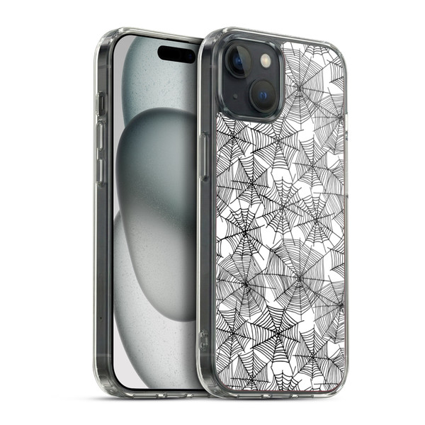Andrea Lauren Design Assorted Spider Webs Soft Gel Case for Apple iPhone 15 Plus & MagSafe