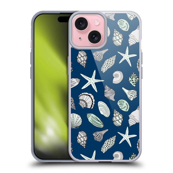 Andrea Lauren Design Sea Animals Shells Soft Gel Case for Apple iPhone 15