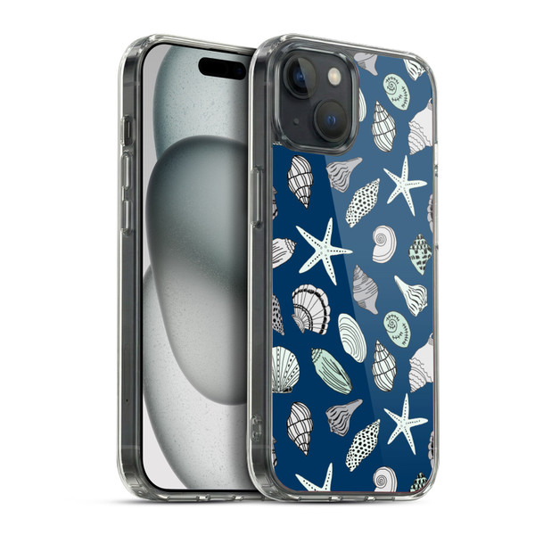 Andrea Lauren Design Sea Animals Shells Soft Gel Case for Apple iPhone 15 Plus & MagSafe