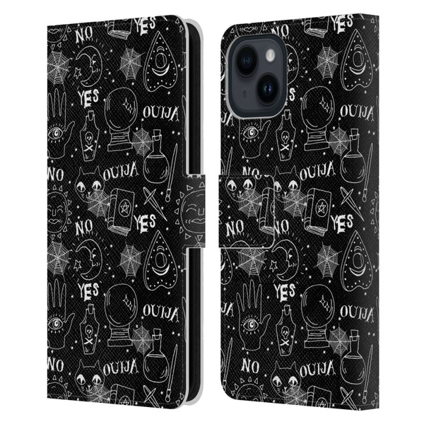 Andrea Lauren Design Assorted Witchcraft Leather Book Wallet Case Cover For Apple iPhone 15