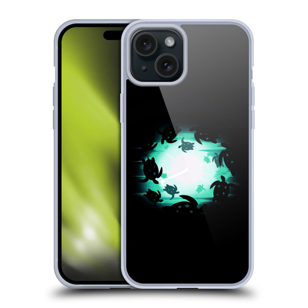 Alyn Spiller Animal Art Turtles Soft Gel Case for Apple iPhone 15 Plus