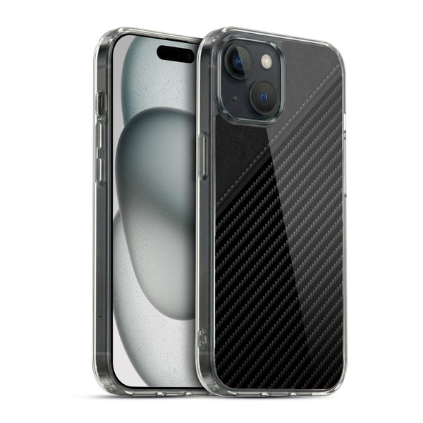 Alyn Spiller Carbon Fiber Leather Soft Gel Case for Apple iPhone 15 & MagSafe