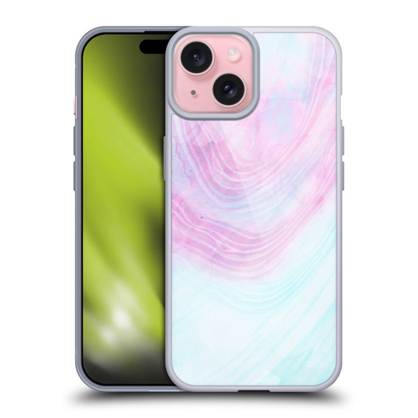 Alyn Spiller Marble Pastel Soft Gel Case for Apple iPhone 15