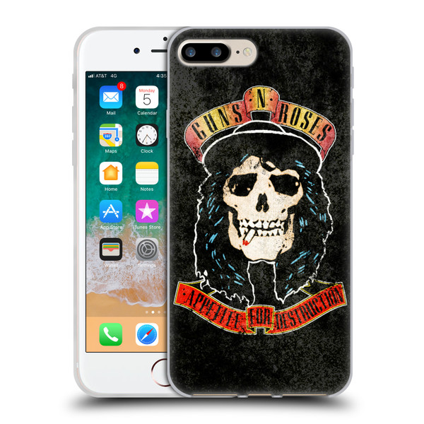 Guns N' Roses Vintage Stradlin Soft Gel Case for Apple iPhone 7 Plus / iPhone 8 Plus