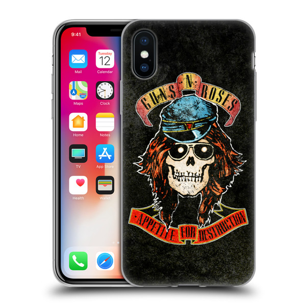 Guns N' Roses Vintage Rose Soft Gel Case for Apple iPhone X / iPhone XS
