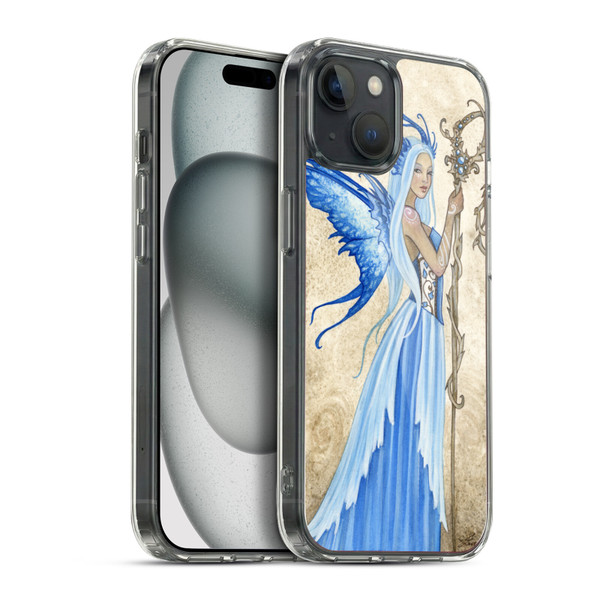 Amy Brown Elemental Series Blue Goddess Soft Gel Case for Apple iPhone 15 Plus & MagSafe