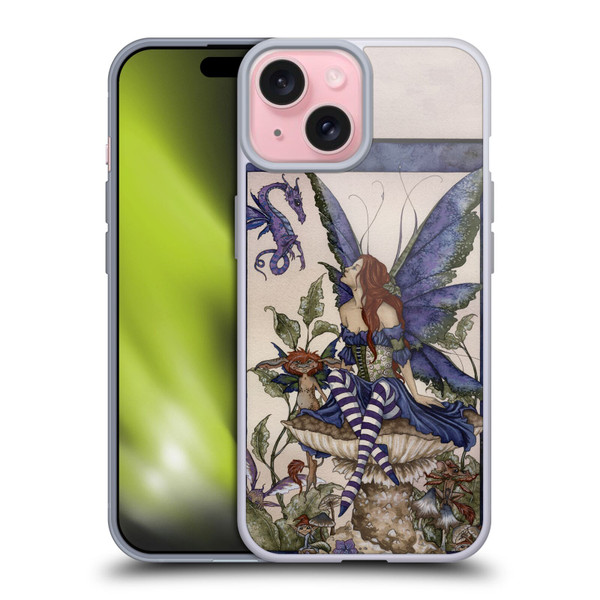 Amy Brown Pixies Bottom Of The Garden Soft Gel Case for Apple iPhone 15