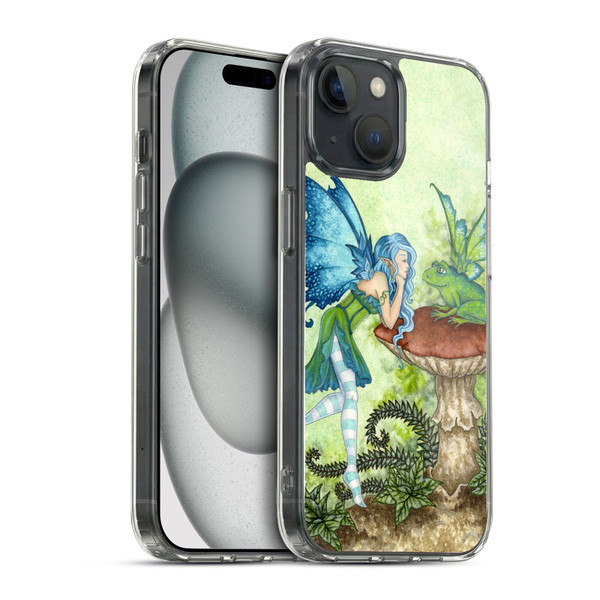 Amy Brown Pixies Frog Gossip Soft Gel Case for Apple iPhone 15 & MagSafe