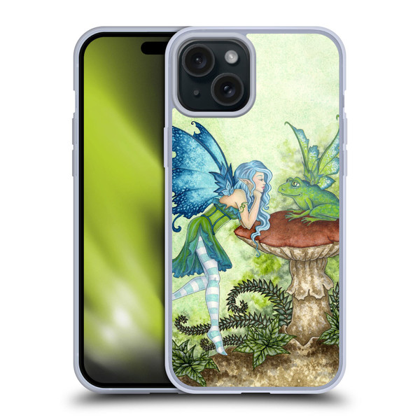 Amy Brown Pixies Frog Gossip Soft Gel Case for Apple iPhone 15 Plus