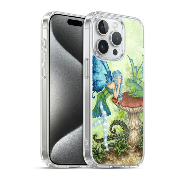 Amy Brown Pixies Frog Gossip Soft Gel Case for Apple iPhone 15 Pro & MagSafe