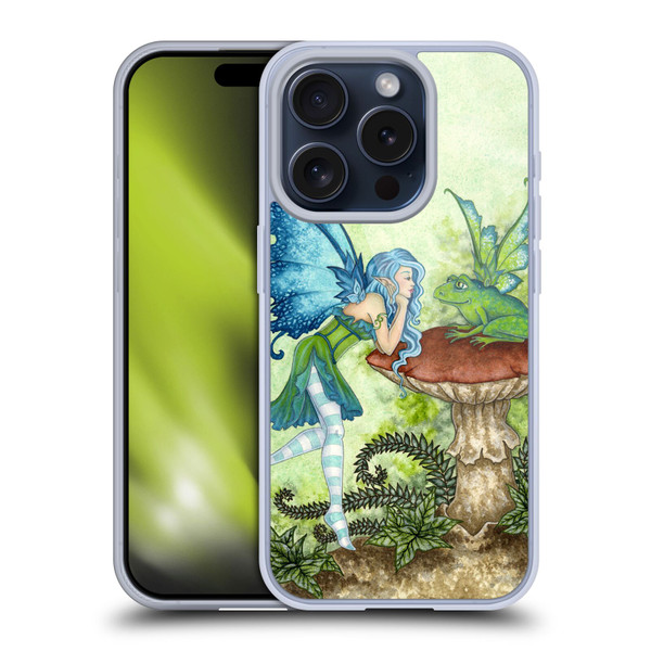 Amy Brown Pixies Frog Gossip Soft Gel Case for Apple iPhone 15 Pro