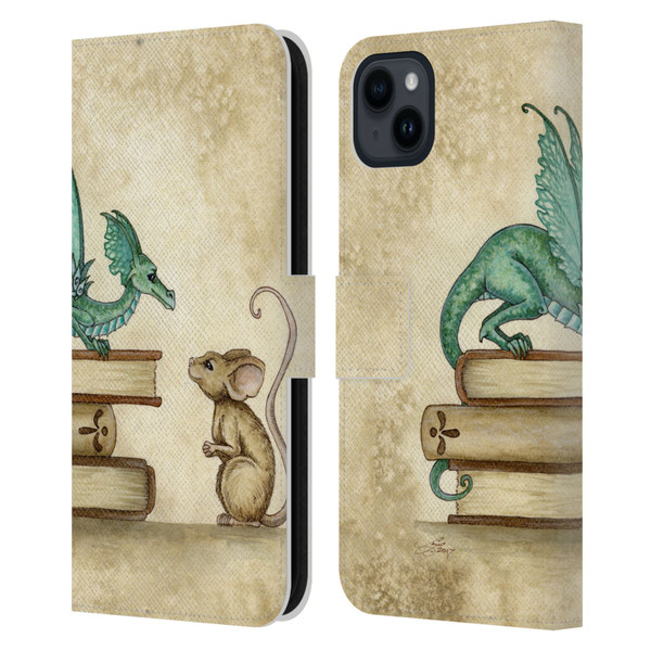 Amy Brown Folklore Curious Encounter Leather Book Wallet Case Cover For Apple iPhone 15 Plus
