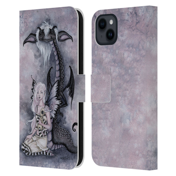 Amy Brown Folklore Evie And The Nightmare Leather Book Wallet Case Cover For Apple iPhone 15 Plus