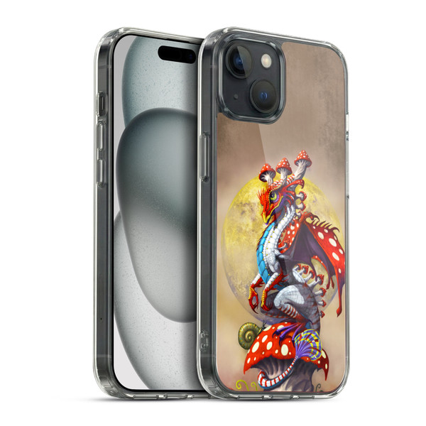 Stanley Morrison Dragons 3 Mushroom Garden Soft Gel Case for Apple iPhone 15 Plus & MagSafe