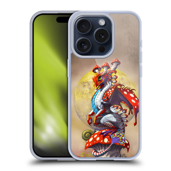 Stanley Morrison Dragons 3 Mushroom Garden Soft Gel Case for Apple iPhone 15 Pro