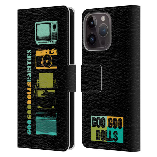 Goo Goo Dolls Graphics Rarities Vintage Leather Book Wallet Case Cover For Apple iPhone 15 Pro