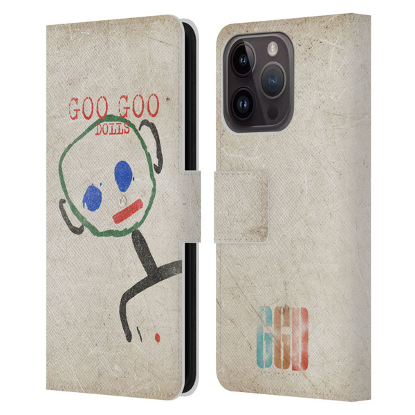 Goo Goo Dolls Graphics Throwback Super Star Guy Leather Book Wallet Case Cover For Apple iPhone 15 Pro