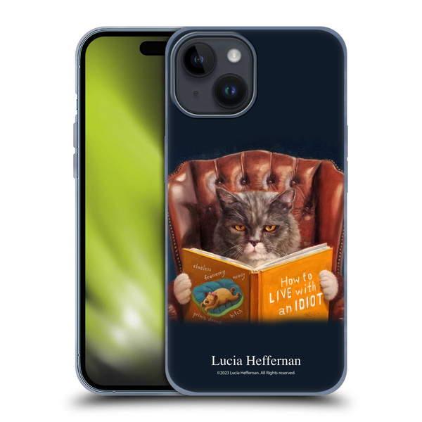 Lucia Heffernan Art Cat Self Help Soft Gel Case for Apple iPhone 15