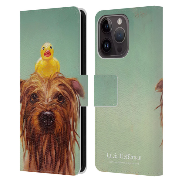 Lucia Heffernan Art Bath Time Leather Book Wallet Case Cover For Apple iPhone 15 Pro